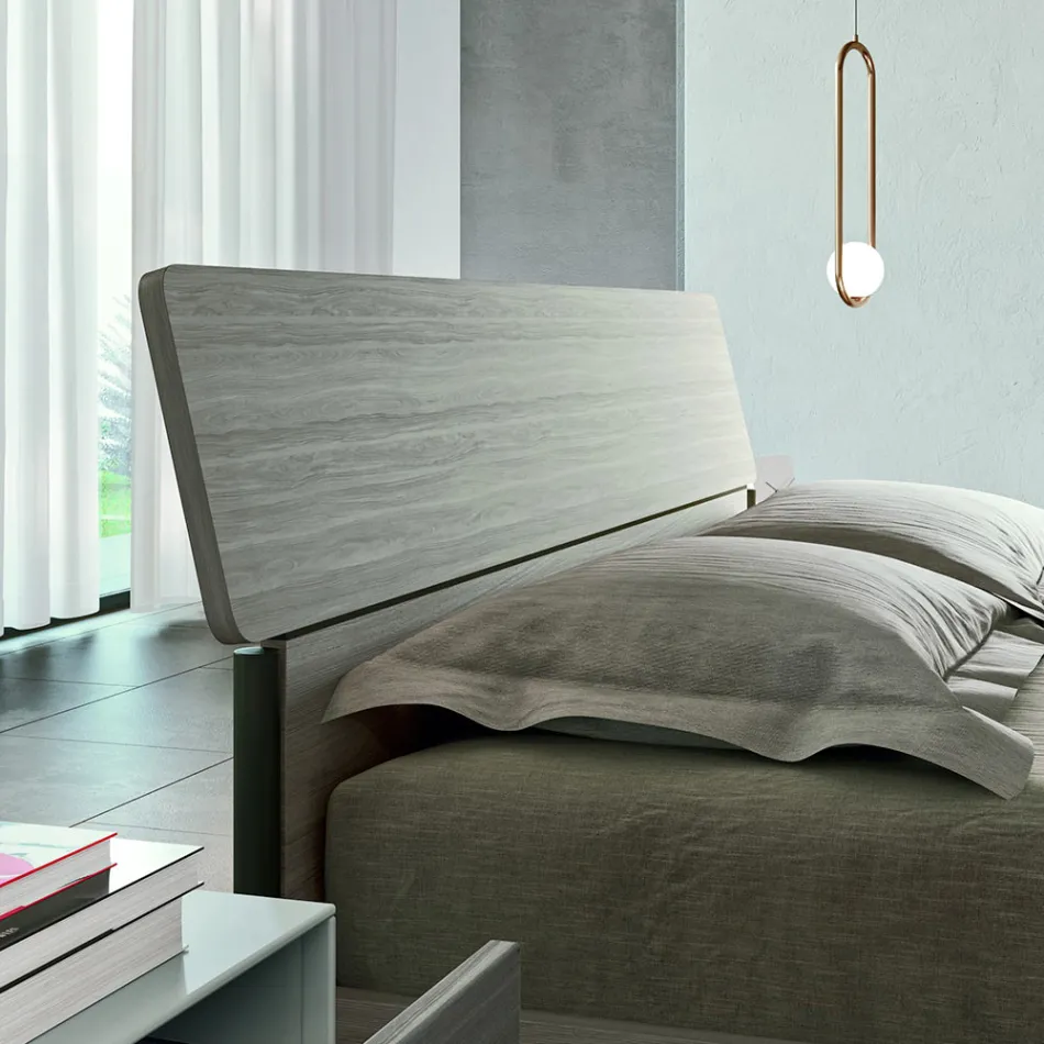 Chambre à coucher moderne avec 4 éléments de style moderne Made in Italy - Lusinda Viadurini