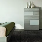 Chambre à coucher moderne avec 4 éléments de style moderne Made in Italy - Lusinda Viadurini