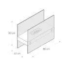Cheminée de Sol au Bioéthanol en Métal Blanc et Verre Trempé - Timon Viadurini