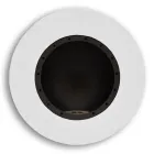 Cheminée murale design ronde au bioéthanol en acier peint - Trenton Viadurini