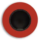 Cheminée murale design ronde au bioéthanol en acier peint - Trenton Viadurini