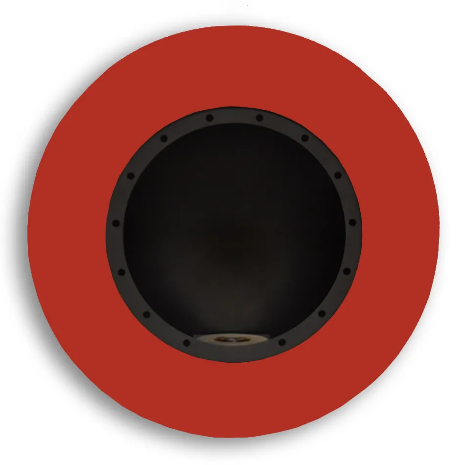 Cheminée murale design ronde au bioéthanol en acier peint - Trenton Viadurini