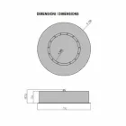 Cheminée murale design ronde au bioéthanol en acier peint - Trenton Viadurini