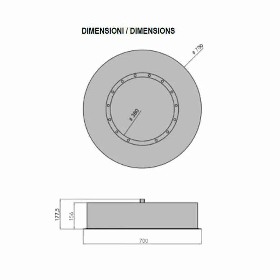 Cheminée murale design ronde au bioéthanol en acier peint - Trenton Viadurini