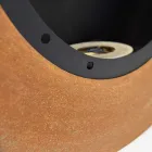 Cheminée murale au bioéthanol en acier peint design ovale - Guiscard Viadurini