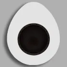 Cheminée murale au bioéthanol en acier peint design ovale - Guiscard Viadurini