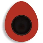 Cheminée murale au bioéthanol en acier peint design ovale - Guiscard Viadurini