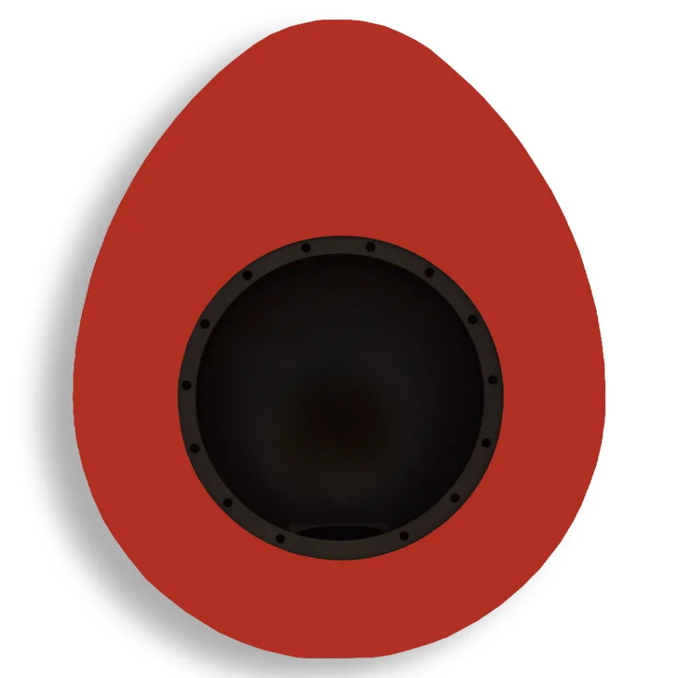 Cheminée murale au bioéthanol en acier peint design ovale - Guiscard Viadurini