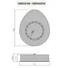 Cheminée murale au bioéthanol en acier peint design ovale - Guiscard Viadurini