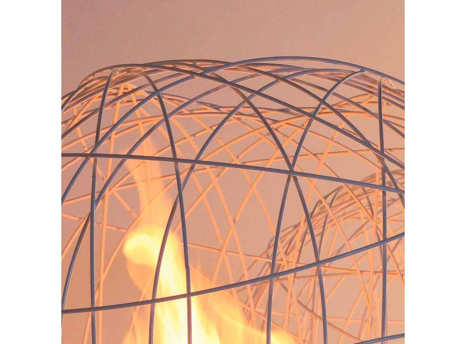 acier Table / sol Cheminée Bioéthanol en forme de sphère Henry Viadurini