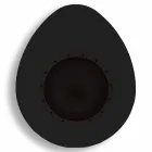 Cheminée au bioéthanol dans un mur design ovale en acier peint - Guiscard Viadurini