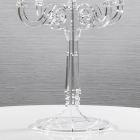 Table Candélabre 5 Flammes en Cristal Acrylique Transparent - Gloriano Viadurini
