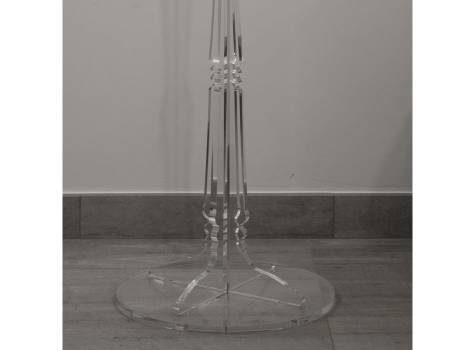 Candélabre de Sol 5 Flammes en Cristal Acrylique Transparent - Gloriano Viadurini
