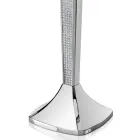 Candélabre Luxe 3 Rangs en Métal Argenté avec Paillettes - Sbrillo Viadurini