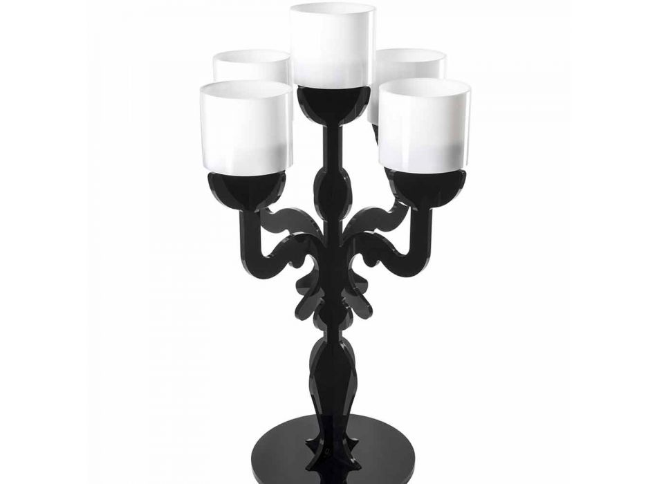 Grand candélabre design Renaissance à 5 bras en plexiglas Nulvi Viadurini