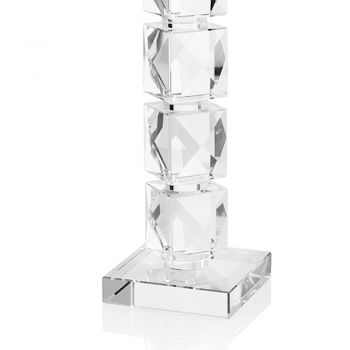 Bougeoir en cristal au design géométrique de luxe fabriqué en Italie - Engarda