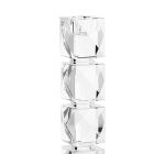 Bougeoir en cristal au design géométrique de luxe fabriqué en Italie - Engarda Viadurini