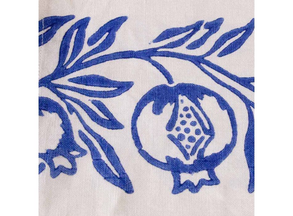 Toile de lin de l'artisanat italien avec motif imprimé à la main - Marques Viadurini