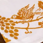 Toile de lin de l'artisanat italien avec motif imprimé à la main - Marques Viadurini