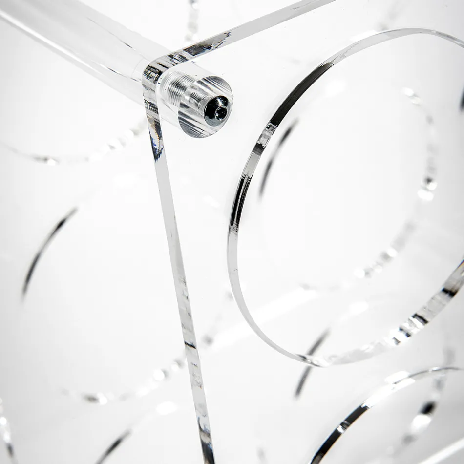 Porte-bouteille en plexiglas transparent fabriqué en Italie - Whines Viadurini