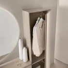 Porte-manteau en mélamine laquée avec porte en MDF et étagère intérieure - Lunis Viadurini