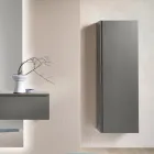 Porte-manteau en mélamine laquée avec porte en MDF et étagère intérieure - Lunis Viadurini