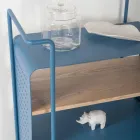 Chariot design en acier avec plateau en frêne Made in Italy - Murella Viadurini