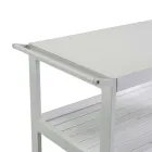 Chariot en aluminium avec différentes finitions avec roues et 3 étagères - Tente Viadurini