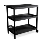 Chariot en aluminium avec différentes finitions avec roues et 3 étagères - Tente Viadurini