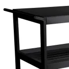 Chariot en aluminium avec différentes finitions avec roues et 3 étagères - Tente Viadurini