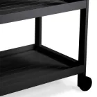 Chariot en aluminium avec différentes finitions avec roues et 3 étagères - Tente Viadurini