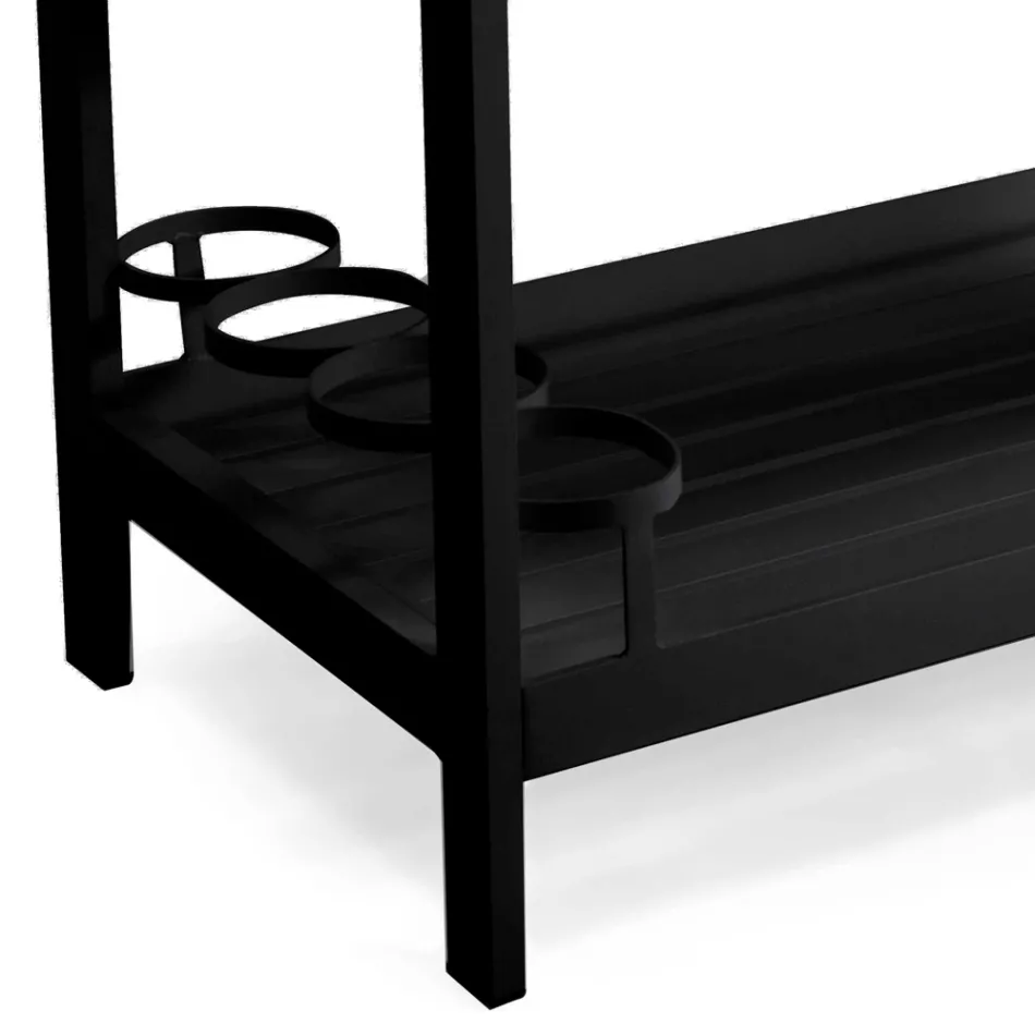 Chariot en aluminium avec différentes finitions avec roues et 3 étagères - Tente Viadurini