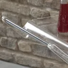 Chariot Pliant en Cristal Acrylique Transparent 2 Plateaux - Aristocles Viadurini