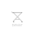 Chariot Pliant en Cristal Acrylique Transparent 2 Plateaux - Aristocles Viadurini