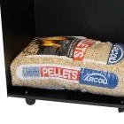 Chariot porte-sac à pellets en métal avec roulettes fabriqué en Italie - Pinguino Viadurini