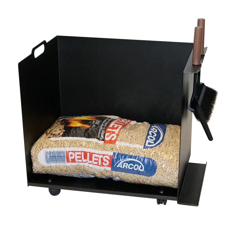 Chariot porte-sac à pellets en métal avec roulettes fabriqué en Italie - Pinguino Viadurini