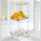 Chariot Alimentaire en Plexiglas Transparent Made in Italy - Galatius Viadurini