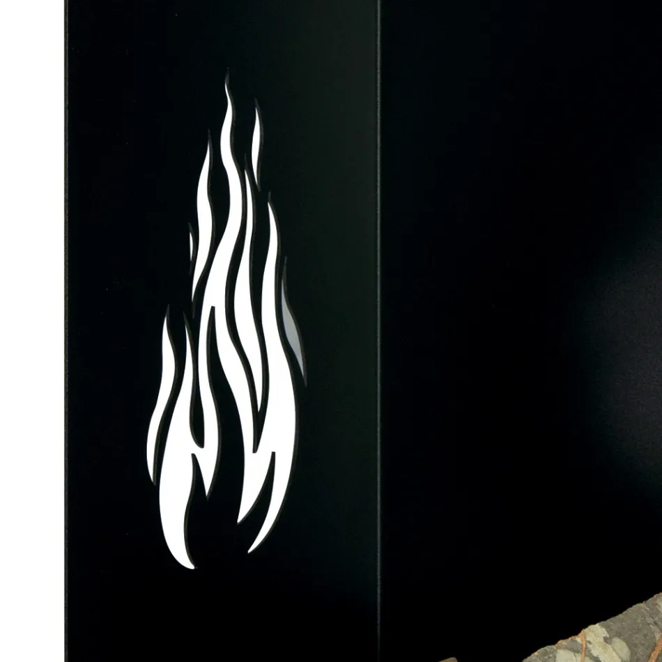 Chariot en bois avec tiroir et roulettes Made in Italy - Alpaga Viadurini