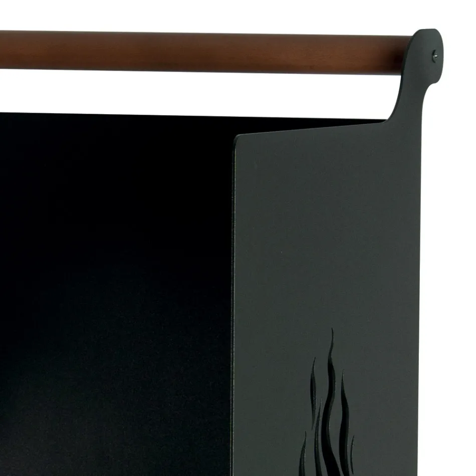 Chariot en bois avec tiroir et roulettes Made in Italy - Alpaca Viadurini