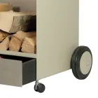 Chariot en bois avec tiroir et roulettes Made in Italy - Alpaga Viadurini