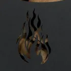 Chariot en bois et métal avec étagère et 4 roues Made in Italy - Geco Viadurini