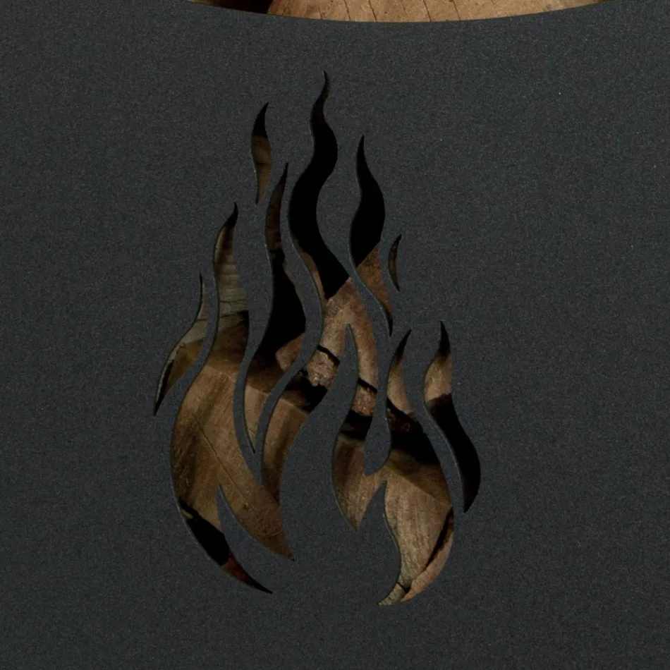 Chariot en bois et métal avec étagère et 4 roues Made in Italy - Geco Viadurini