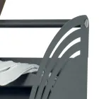 Chariot en bois et métal avec étagère et 4 roues Made in Italy - Geco Viadurini