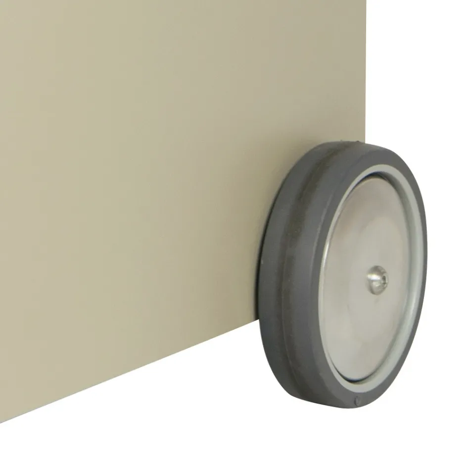 Chariot en bois et métal avec étagère et 4 roues Made in Italy - Geco Viadurini