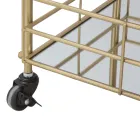 Chariot à nourriture avec structure en fer finition dorée - Viviana Viadurini