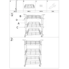 Chariot à nourriture avec structure en fer finition dorée - Viviana Viadurini