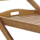 Chariot à nourriture de jardin en bois d'acacia design - Roxen Viadurini