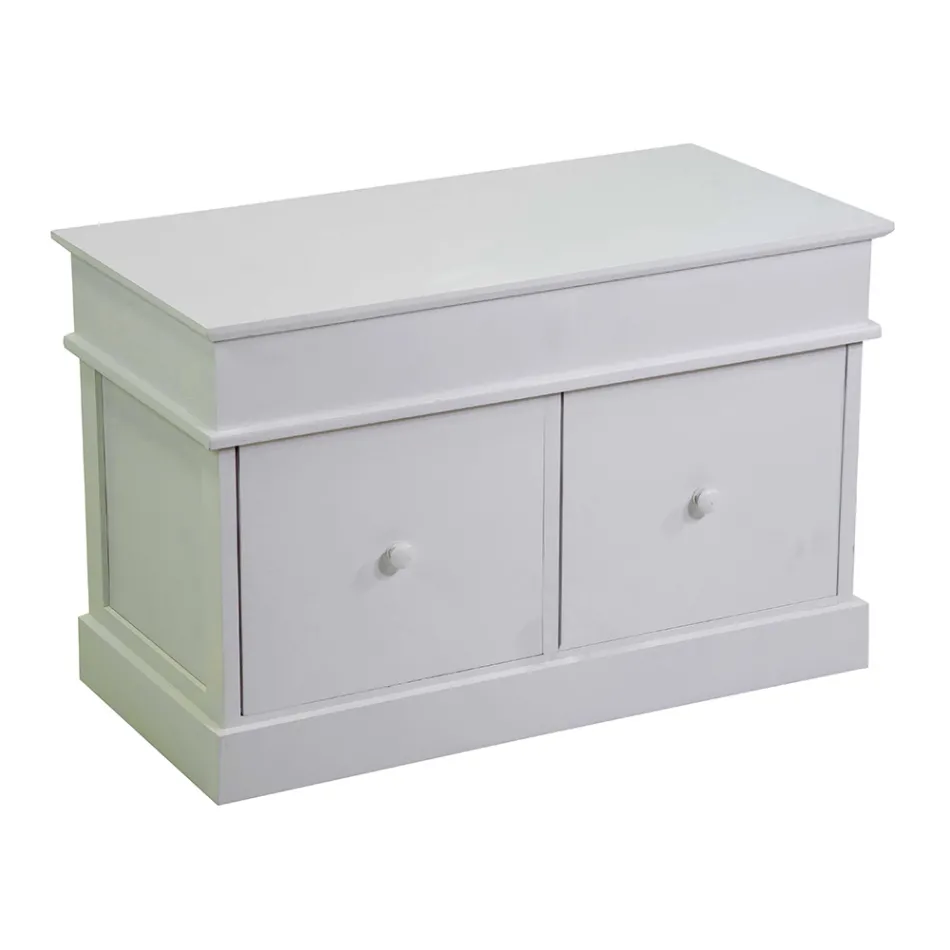 Coffre d'intérieur en bois avec 2 tiroirs - Meduse Viadurini