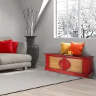 Coffre en bois plaqué avec différentes finitions fabriquées en Italie - Krishna Viadurini