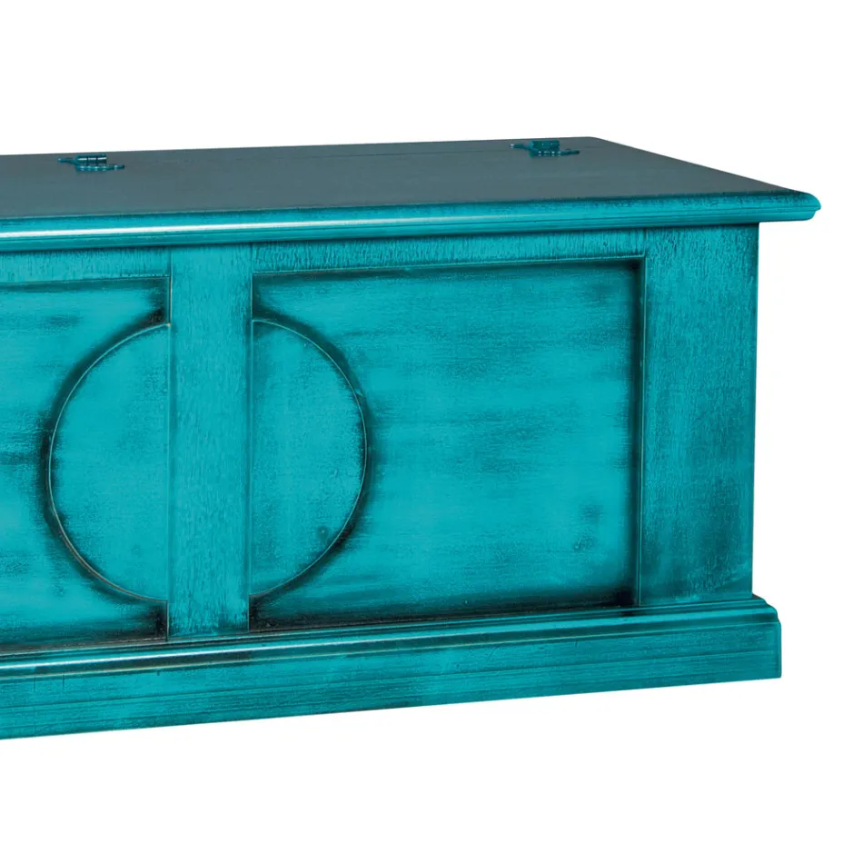 Coffre en bois plaqué avec différentes finitions fabriquées en Italie - Krishna Viadurini